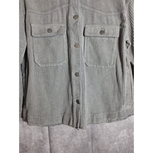 ZARA Wide Wale Corduroy Shacket Jacket Womens Small Oversized Casual Outdoor - Picture 4 of 9